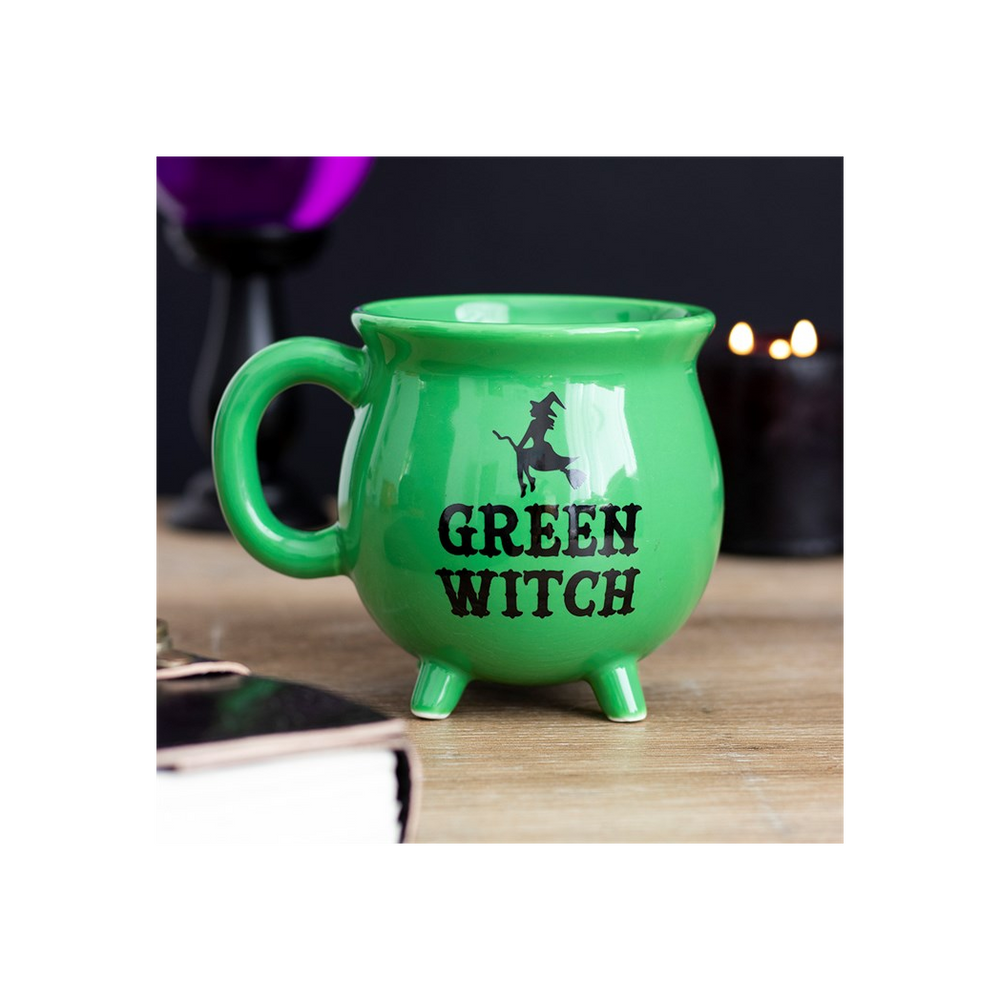 Green Witch Bone China Cauldron Mug