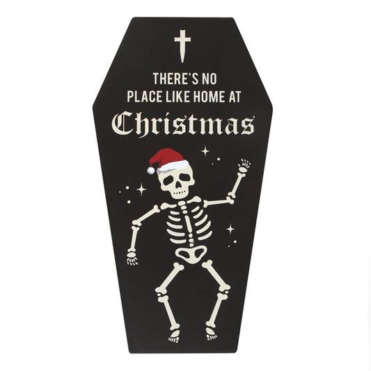'No Place Like Home' Wooden Coffin Plaque - Alternative Christmas Decoration