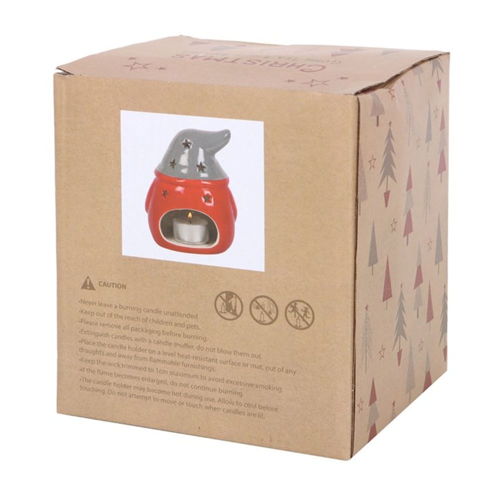 Red and Grey Gonk Tealight Holder - perfect for Christmas