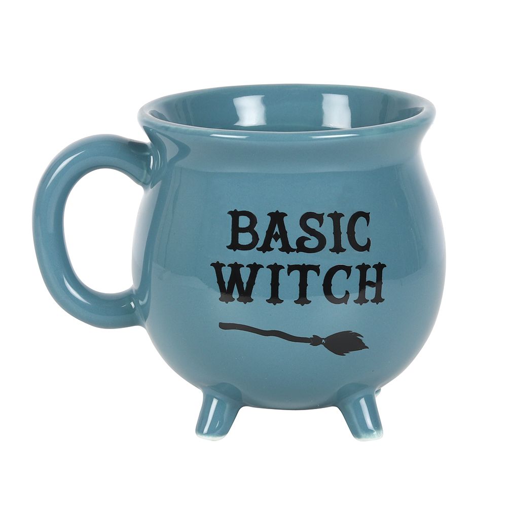 'Basic Witch' Blue Cauldron Mug