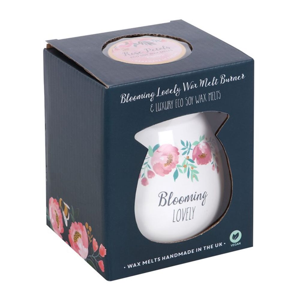 Large 'Blooming Lovely' Wax Melt Burner Gift Set