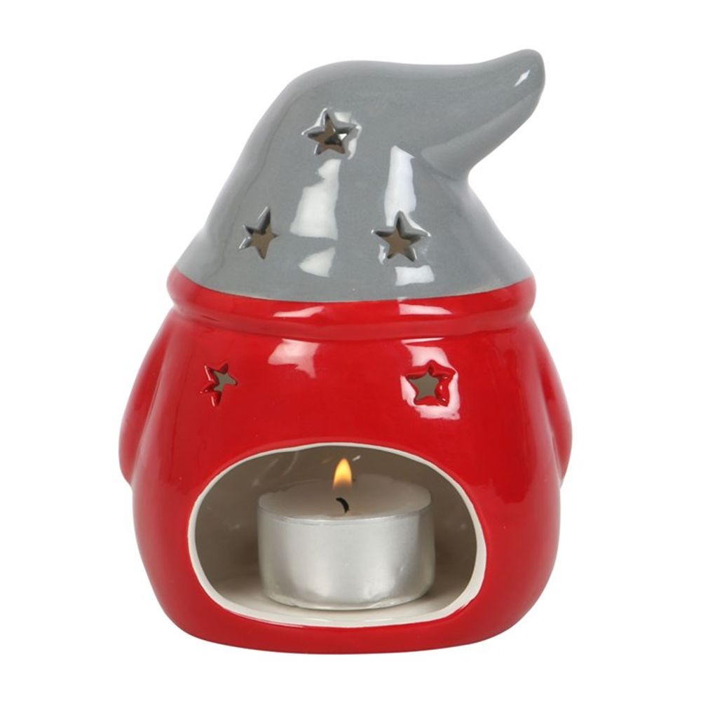 Red and Grey Gonk Tealight Holder - perfect for Christmas