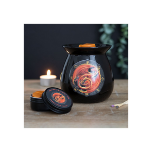 'Beltane' (Dragon) Wax Melt Burner Gift Set by Anne Stokes