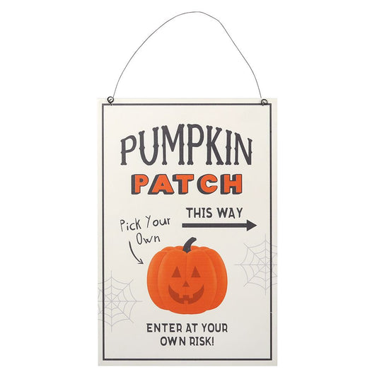 30cm Pumpkin Patch Hanging Sign - great for Halloween