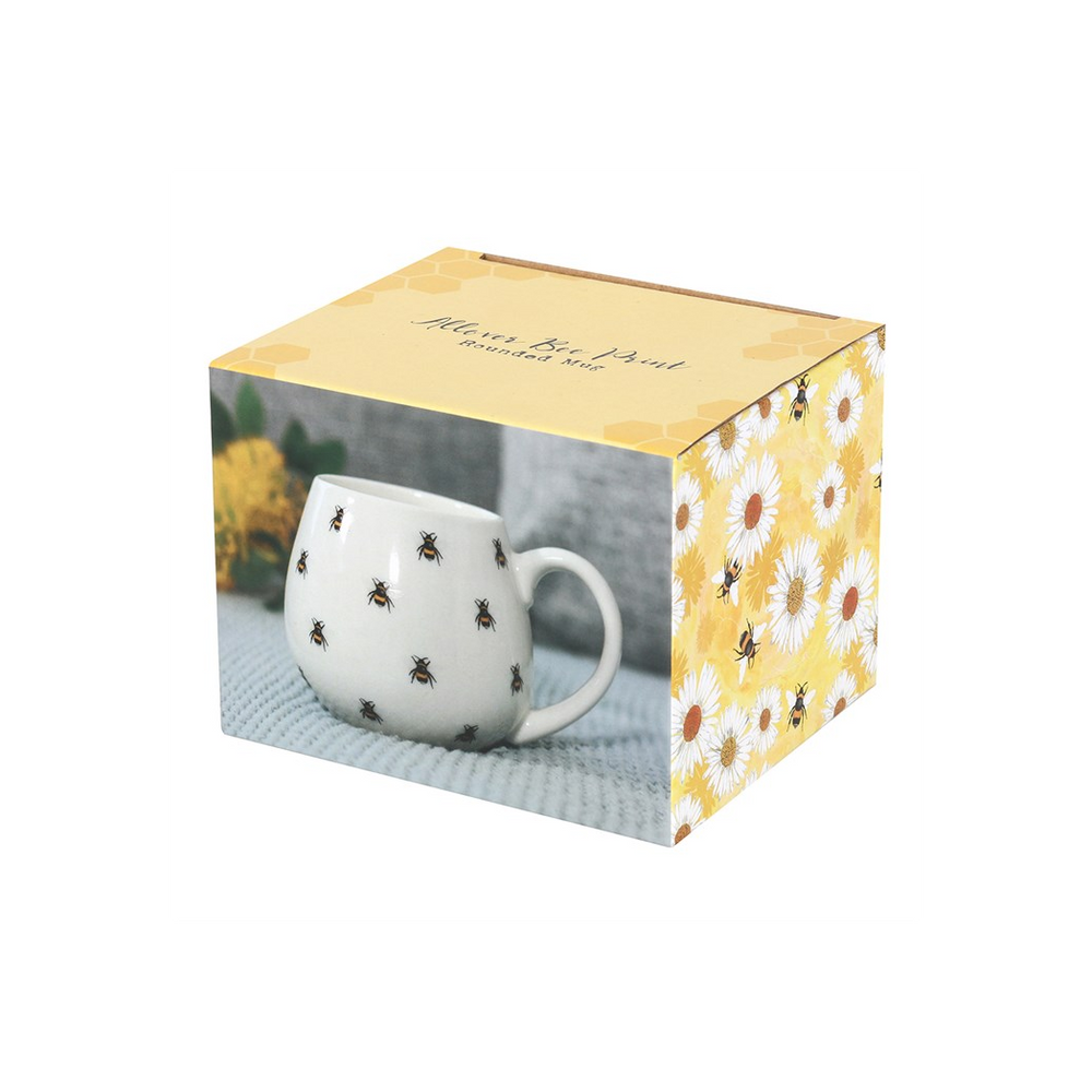 Bee Print Rounded Mug