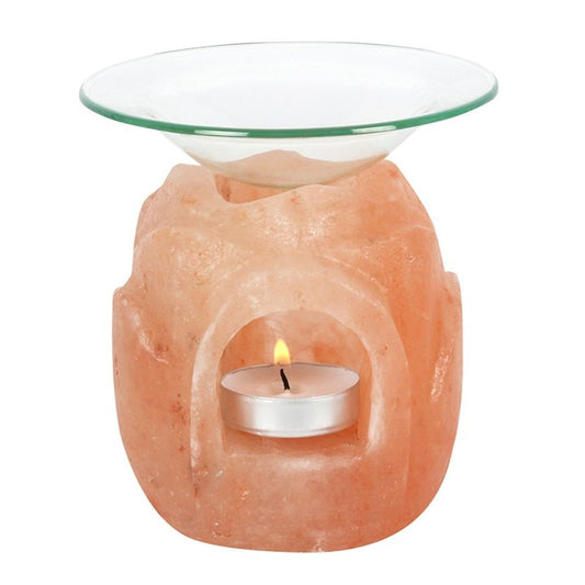 Lotus Flower Shaped Himalayan Salt Oil/Wax Melt Burner