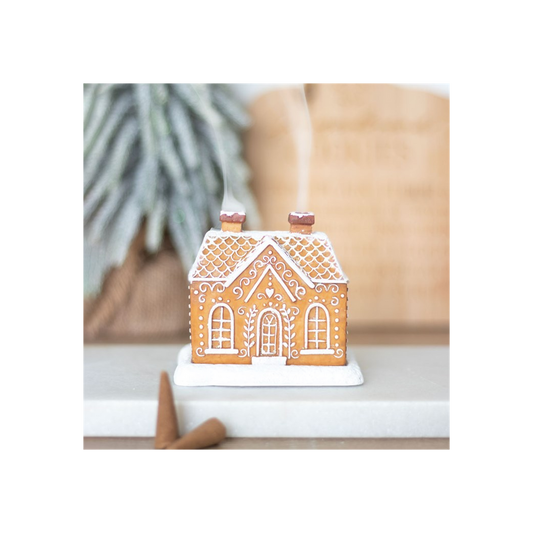 Christmas Gingerbread House Incense Cone Burner