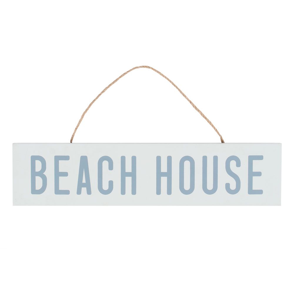 'Beach House' Wooden Hanging Sign