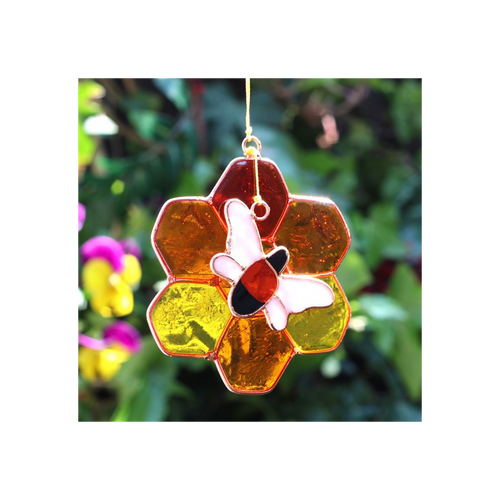 Bee and Honeycomb Suncatcher