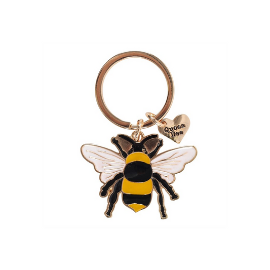 Queen Bee Enamel Keyring