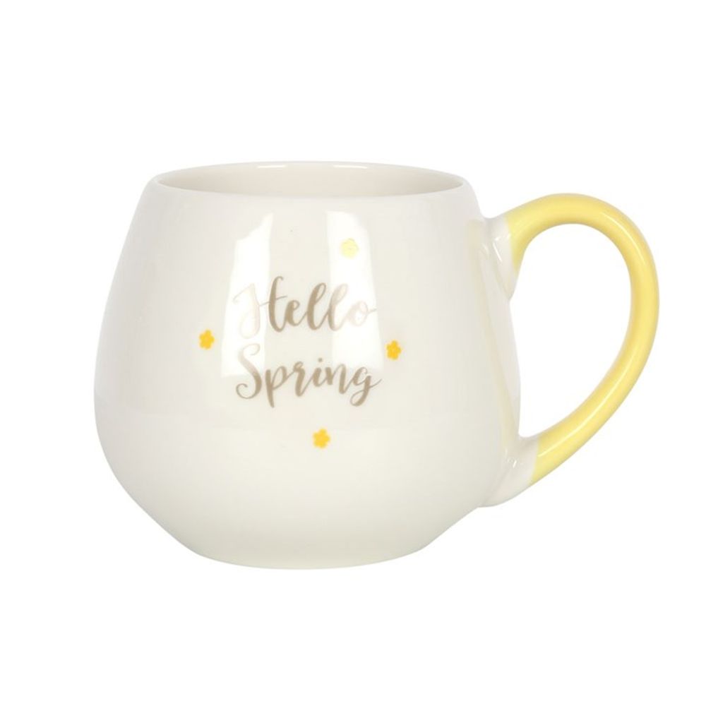 'Hello Spring' Rounded Mug