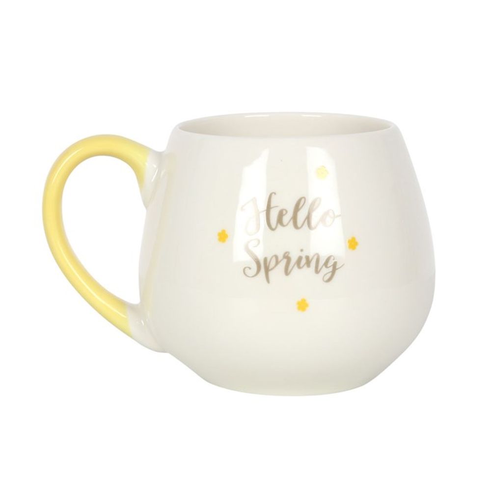 'Hello Spring' Rounded Mug