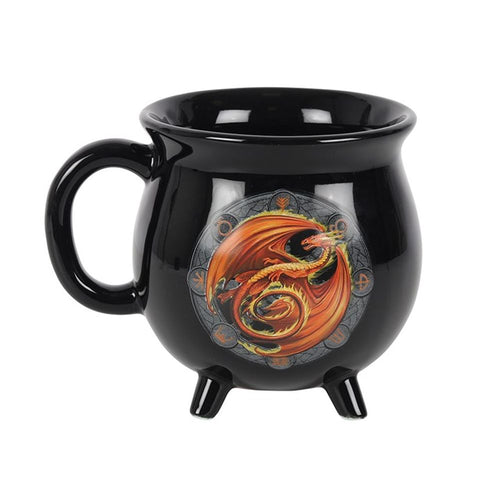 'Beltane' (Dragon) Colour Changing Cauldron Mug by Anne Stokes