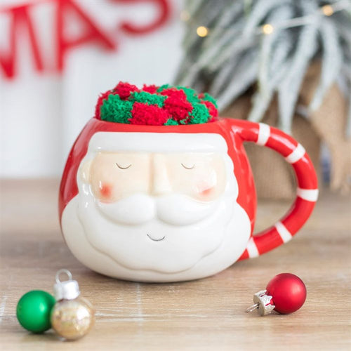 Santa Mug and Socks Christmas Gift Set