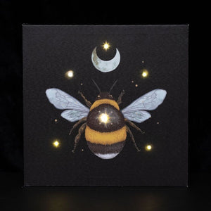 Forest Bee Light Up Canvas Plaque (30cm x 30cm)