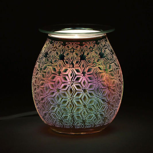 3D Geometric Flower Light Up Electric Oil/Wax Melt Burner