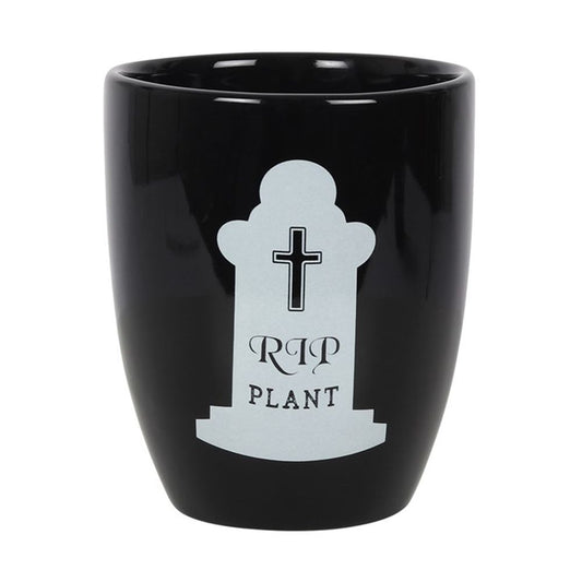 'RIP Plant' Gothic Plant Pot