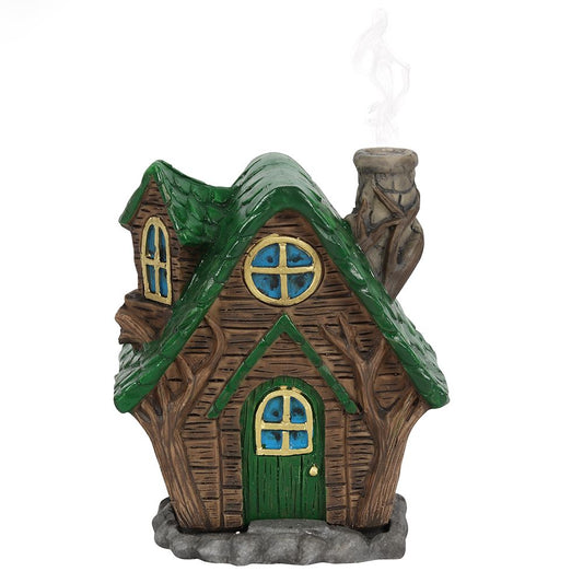 'Woody Lodge' (Fairy Cottage) Incense Cone Burner by Lisa Parker