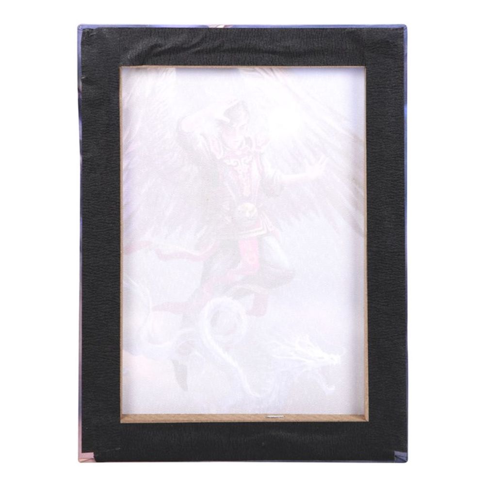 19x25cm Air Element Wizard (with dragon) Canvas Plaque by Anne Stokes