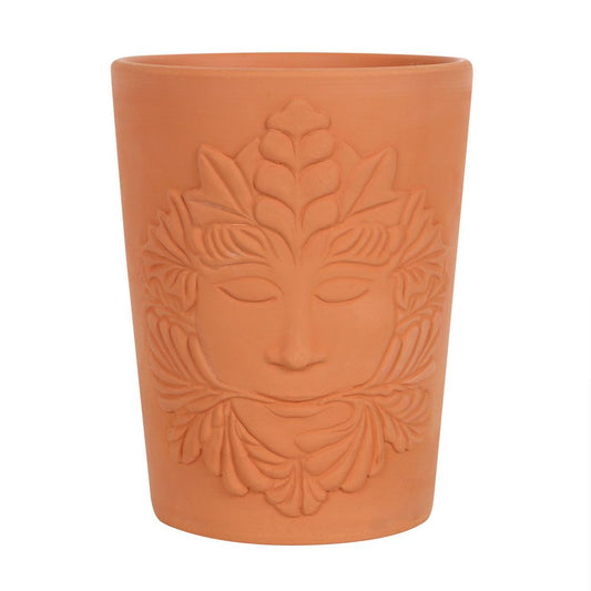 16cm Green Goddess (Green Man) Terracotta Plant Pot