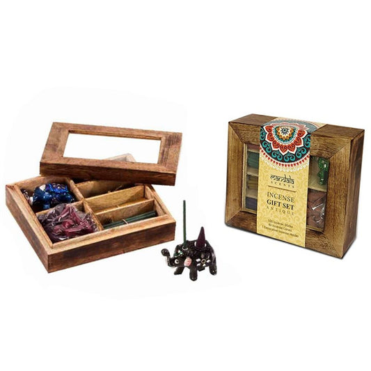 Mandala Incense Gift Set presented in Wooden Gift Box