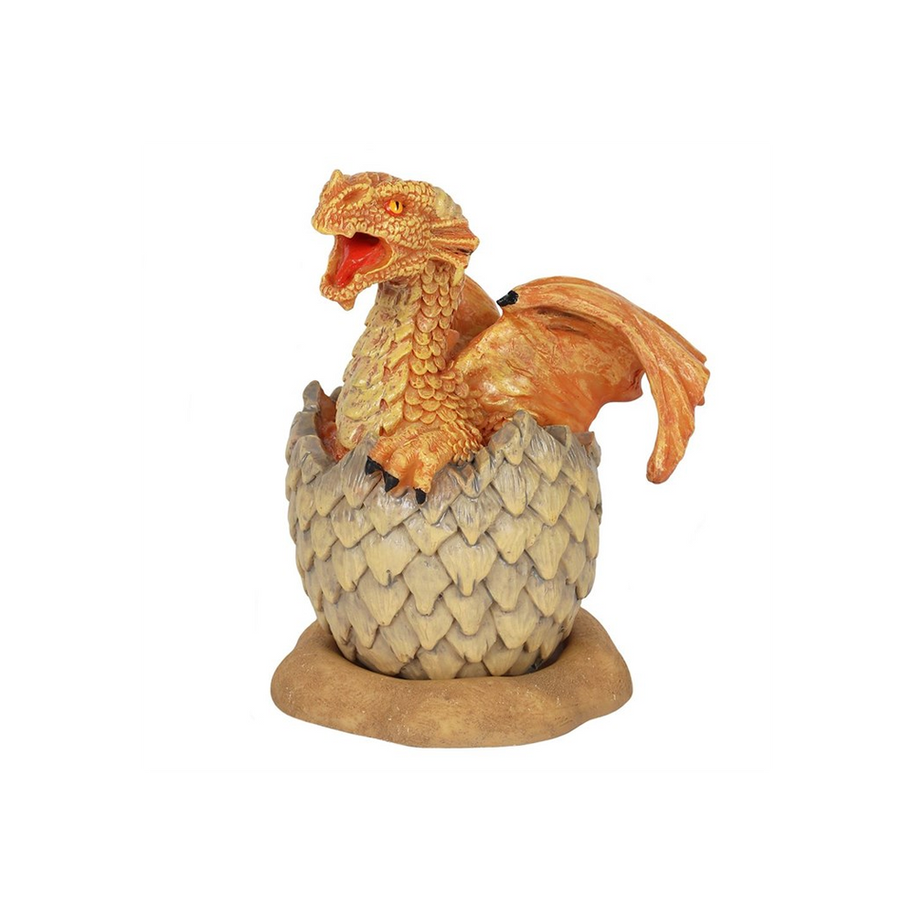 Yellow Hatching Dragon Incense Cone Burner - An Anne Stokes Design