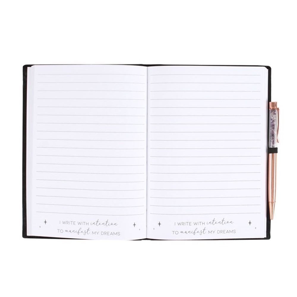 Manifestation Journal (A5) with Amethyst Pen