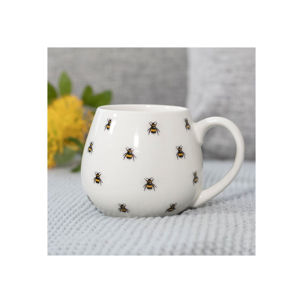 Bee Print Rounded Mug