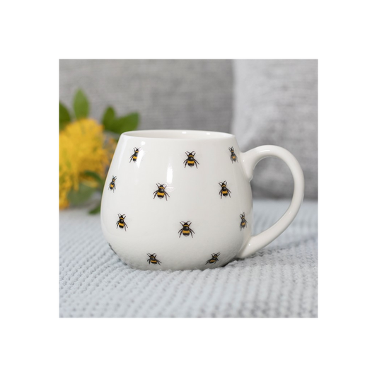 Bee Print Rounded Mug