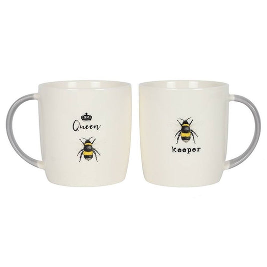 Queen Bee and Bee Keeper Couples Mug Set