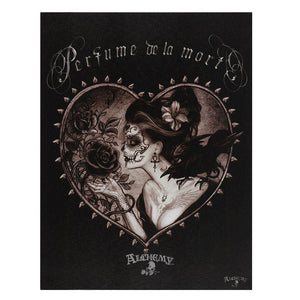 19x25cm 'Perfume de la Mort' Canvas Plaque by Alchemy