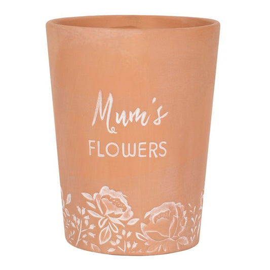 'Mum's Flowers' Terracotta Plant Pot