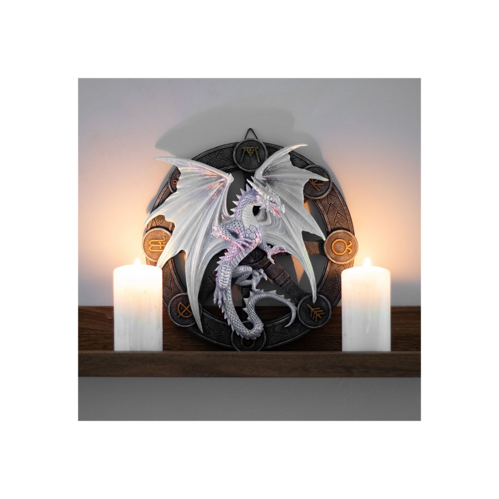 Yule Dragon Resin Wall Plaque by Anne Stokes