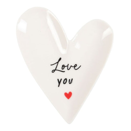 'Love You' Heart Shaped Trinket Dish