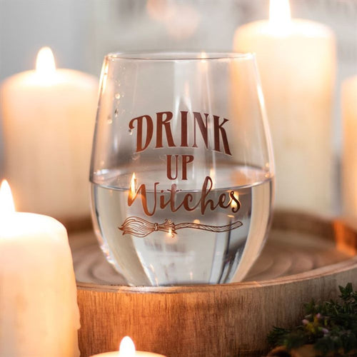 'Drink Up' Witches Stemless Glass