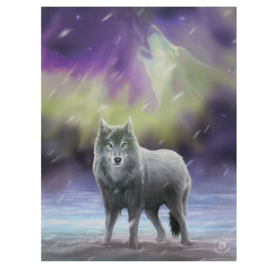 19x25cm Aurora (Wolf) Canvas Plaque by Anne Stokes