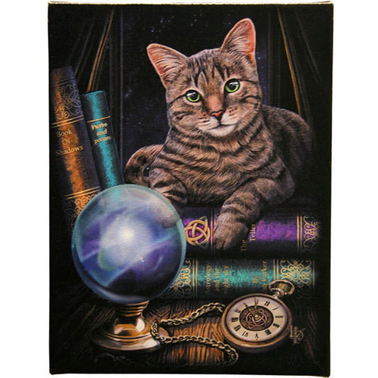 19x25cm Fortune Teller (Cat) Canvas Plaque by Lisa Parker