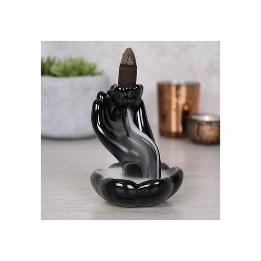 Hand & Lotus Flower Backflow Incense Burner