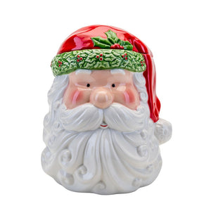 Santa Claus Ceramic Christmas Biscuit Barrel/Cookie Jar