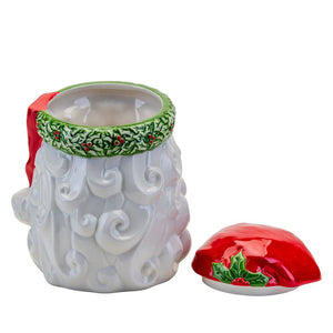 Santa Claus Ceramic Christmas Biscuit Barrel/Cookie Jar