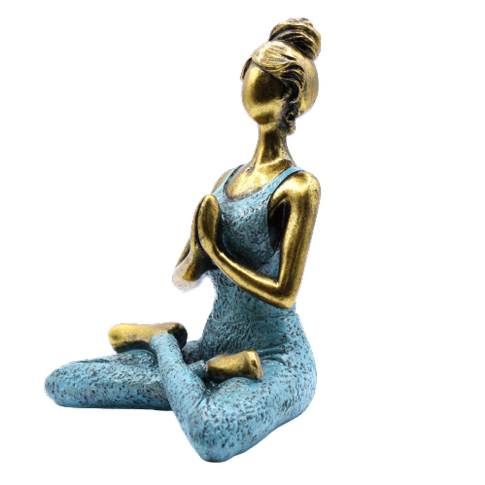 Bronze/Turquoise Yoga Lady Ornament