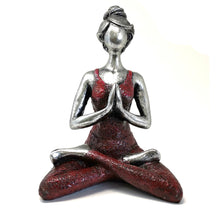 Silver/Bordeaux Yoga Lady Ornament